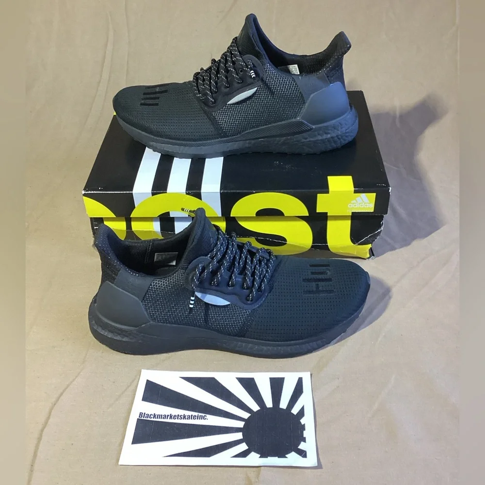 Pharrell x Adidas Solar Hu Glide PRD 'Core Black' EG7788 Men's Size 10.5